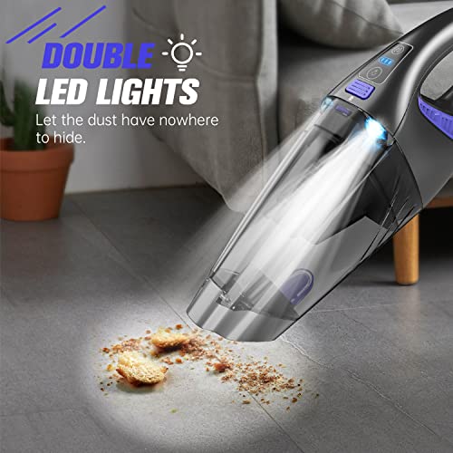 IMINSO Handheld Vacuum Cordless Car Vacuum Cleaner 9000PA, Rechargeable Hand Vacuum Cordless with LED, Lightweight, Portable Hand Held Vacuum, Handheld Car Vacuum for Car/Stairs/Pet Hair