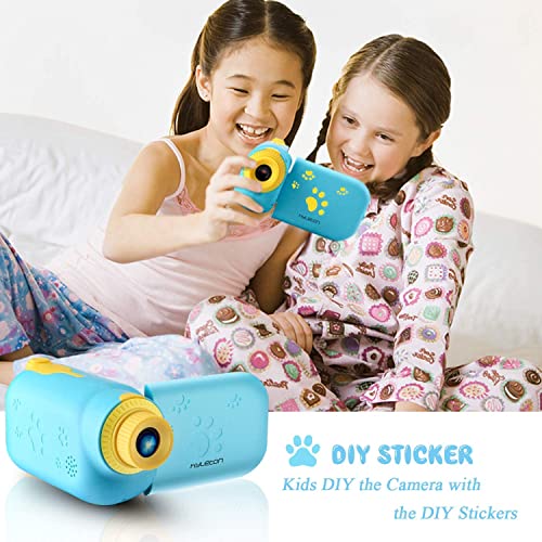 hyleton Video Camera for Kids,1080P FHD Digital Kids Camera Camcorder Video Recorder with 2.4" Screen for Age 3-10 Sky Blue