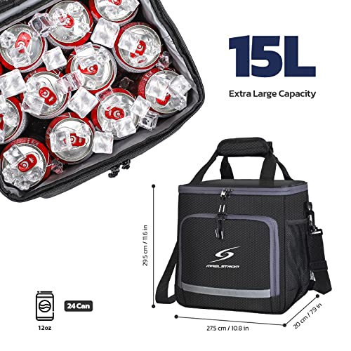 Maelstrom Lunch Box for Men,Insulated Lunch Bag Women/Men,Leakproof Lunch Cooler Bag,Lunch Tote Bag for Work,Small,Black