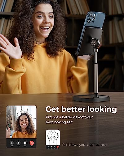 LISEN Cell Phone Stand, Height Angle Adjustable Phone Stand for Desk, Thick Case Friendly Phone Holder Stand, Taller iPhone Stand Compatible with All Mobile Phones,iPhone, Switch,iPad,Tablet(4-10in)