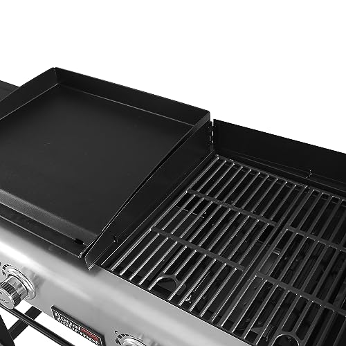 Royal Gourmet GD401 Portable Propane Gas Grill and Griddle Combo with Side Table | 4-Burner, Folding Legs,Versatile, Outdoor | Black 66 Inch