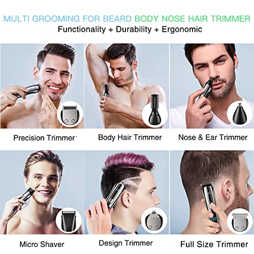 Brightup Beard Trimmer for Men - 19 Piece Mens Grooming Kit with Hair Clippers, Electric Razor, Shavers for Mustache, Body, Face, Nose and Ear Hair Trimmer, Gifts for Men, FK-8688T