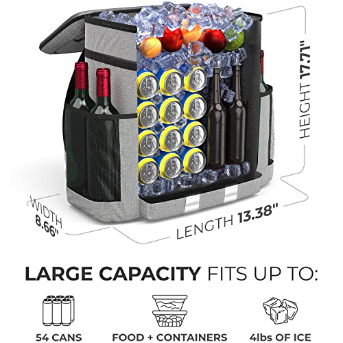 54 Cans Backpack Cooler - Everlasting Comfort Beach Cooler Backpack Insulated Leak Proof - Soft Cooler Bag for Picnic, Camping, & Beach Accessories. Sandproof, Water-Resistant, Lightweight