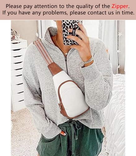 CLUCI Small Sling Bag for Women Crossbody, Faux Leather Fashion Waist Packs with Guitar Strap, Women's Fanny Packs