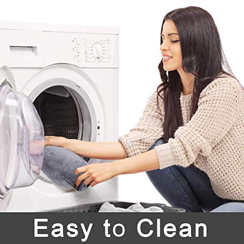 Yimobra Memory Foam Toilet Bath Mat U-Shaped, Commode Contour Rug, Soft and Comfortable, Super Water Absorption, Non-Slip, Thick, Machine Wash and Easier to Dry for Bathroom, 24 X 20 Inches, Grey
