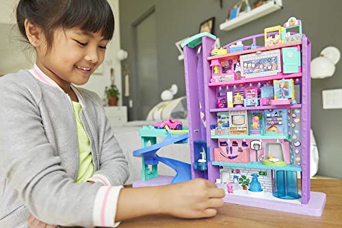 Polly Pocket Dolls and Playset, Mega Mall with 3 Micro Dolls, Toy Car and Accessories, 6 Floors and Elevator, Toys for Kids (Amazon Exclusive)
