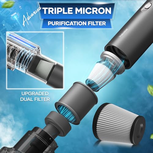 Cordless Vacuum Cleaner, Halostar Stick Vac, 20Kpa Strong Suction, Detachable Dust Cup, 4000mAh Vacuum Cleaner, 50-Min Decent Runtime for Vacuuming Hardwood Floors, Carpets, Upholstery, Rugs, or Hairs