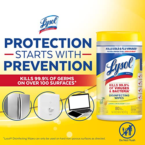 UPDATE: SOLD OUT! Lysol Disinfectant Wipes, Multi-Surface Antibacterial Cleaning Wipes, For Disinfecting and Cleaning, Lemon and Lime Blossom, 80 Count (Pack of 3)