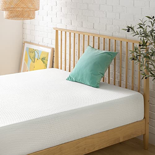 Zinus 10 Inch Green Tea Essential Memory Foam Mattress/Bed-in-a-Box/Affordable Mattress/CertiPUR-US Certified, Twin, White