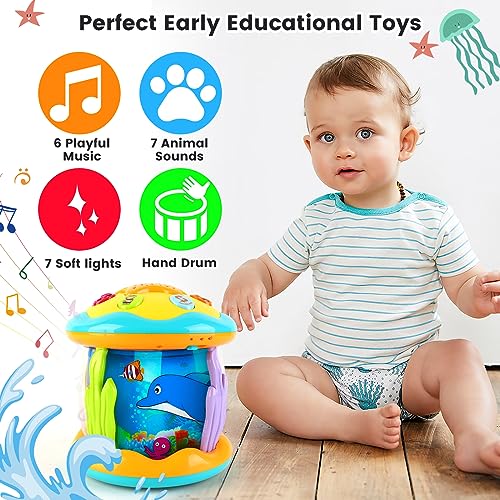 UBEE Baby Toys 6 to 12 Months, Musical Light Infant Toys Baby Crawling Toys 6 Month Old Baby Toys 3-6 Months, Tummy Time Toys for Toddlers 1 2 3 Years Old Boys & Girls Toy