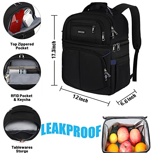 Insulated Cooler Backpack - Keeps 30 Cans Hot/Cold for Up to 12 Hours - Waterproof & Leak Proof Soft Cooler Bag - Insulated Backpack Cooler - Lunch Backpack for Men Women