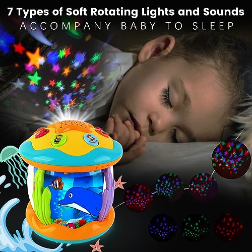 UBEE Baby Toys 6 to 12 Months, Musical Light Infant Toys Baby Crawling Toys 6 Month Old Baby Toys 3-6 Months, Tummy Time Toys for Toddlers 1 2 3 Years Old Boys & Girls Toy