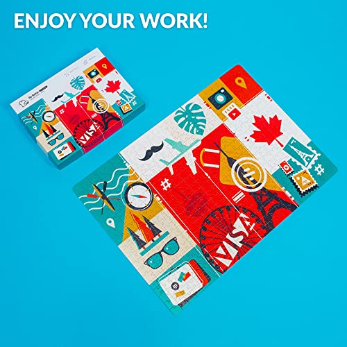 Be Better Puzzle Jigsaw Puzzles 500 Pieces for Adults, Hard Puzzles for Adults, Difficult Puzzles 500 Piece Puzzles for Adults Clearance, Challenging Abstract Art Puzzle for Adults (Travel)