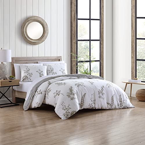 Stone Cottage - King Duvet Cover Set, Cotton Sateen Bedding with Matching Shams, Elegant Home Decor (Willow Tan/Beige, King)