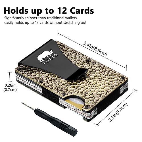 Metal Wallet for Men, Slim Wallet with Money clip, Minimalist Wallet For Men, Credit Card Holder Wallets for Men Gift