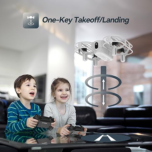 DEERC D11 Mini Drone for Kids and Beginners, Kids Drone with LED RC Quadcopter with Toss to Launch, Circle Fly, 3D Flip, Auto Hovering, 3 Speeds, One Key Takeoff/Landing, 2 Rechargeable Batteries for 16mins, Small Drone Gifts Toys for Boys and Girls