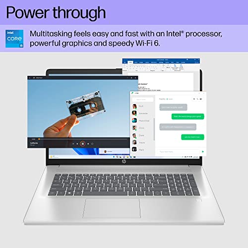 HP 17.3-inch Laptop, 11th Generation Intel Core i5-1135G7, Intel Iris Xe Graphics, 8 GB RAM, 512 GB SSD, Windows 11 Home (17.3-cn0026nr,Natural Silver)