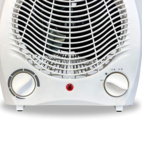 1,500-Watt Personal Desktop Heater (White), 8.4 x 5.2 x 10 Inches