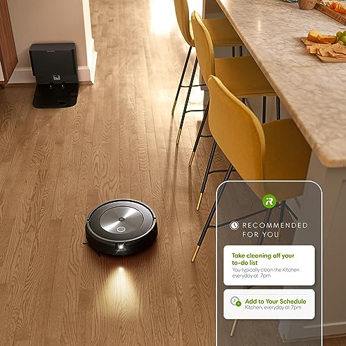 iRobot Roomba j7+ (7550) Self-Emptying Robot Vacuum – Avoids Common Obstacles Like Socks, Shoes, and Pet Waste, Empties Itself for 60 Days, Smart Mapping, Works with Alexa