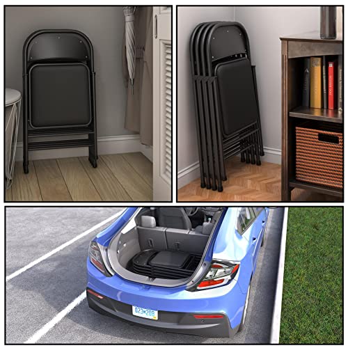 CoscoProducts COSCO SmartFold® Fabric Folding Chair, 4-Pack, Black