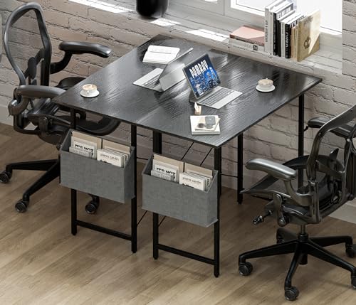Pamray 32 Inch Computer Desk for Small Spaces with Storage Bag, Home Office Work Desk with Headphone Hook, Small Office Desk Study Writing Table