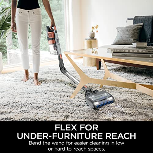 Shark IZ483H Vertex Cordless Stick Vacuum with DuoClean PowerFins, MultiFLEX, Crevice Tool, Pet Multi-Tool & Anti-Allergen Brush, 120-min Runtime, Double Battery, Rosewood