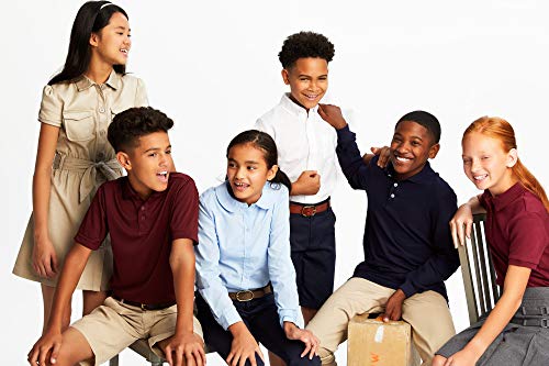 French Toast Boys' Short Sleeve Classic Poplin Dress Shirt (Standard & Husky), White, 5