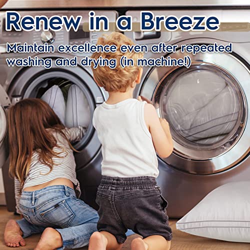 viewstar Pillows Queen Size Set of 2, Bed Pillows for Sleeping, Queen Pillows 2 Pack for Back, Stomach or Side Sleepers, Fluffy Pillows for Bed with Down Alternative, Machine Washable, 20" x 30"