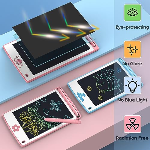 Hockvill LCD Writing Tablet for Kids 3 in 1 Pack, 8.8 Inch Learning Toys for 3 4 5 6 7 8 Year Old Girls Boys, Toddler Drawing Pad Doodle Board Travel Essentials Christmas Birthday Gift for Children