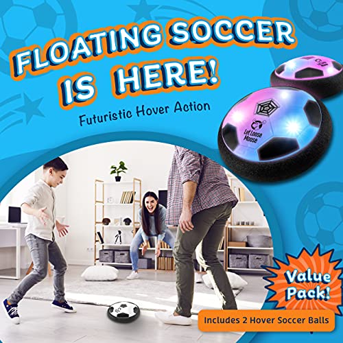 LLMoose Hover Soccer Ball - 2 Pack - Toys for Boys 4-6 - Gifts For Boys 8-12 - Birthday Gifts For Kids- Kids Toys - Stuff For Kids - Toys For Boys Age 8-12 - Toys For Kids - Indoor Games for Kids