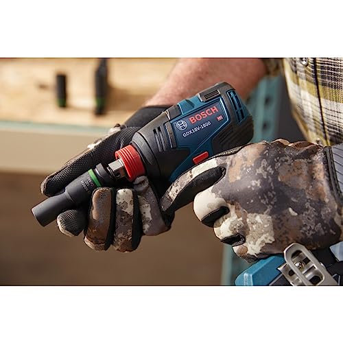 BOSCH GDX18V-1800B12 18V Two-In-One 1/4 In. and 1/2 In. Bit/Socket Impact Driver/Wrench Kit with 2 Ah Standard Power Battery