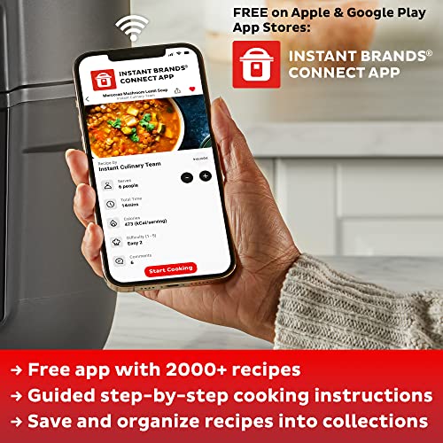 Instant Pot Vortex Plus 6-Quart Air Fryer Oven, From the Makers of Instant Pot with ClearCook Quiet Cooking Window, Digital Touchscreen, App with over 100 Recipes, Single Basket, Black