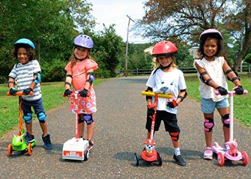 Dimensions 3D Dump Truck Self Balancing Kick Scooter Toddler Scooter & Kids Scooter, Extra Wide Deck, 3 Wheel Platform, Foot Activated Brake, 75 lbs Limit, Kids,Girls or Boys, for Ages 3 and Up