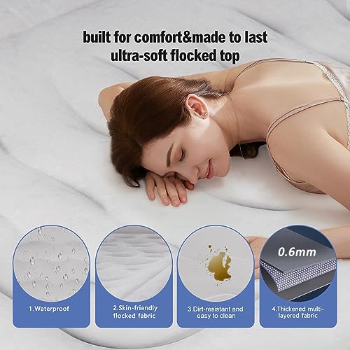 DINBooonLUX Twin Air Mattress with Built in Pump - 18-Inch Raiesd Height for Optimal Support,Durable Luxury Air Bed with Carry Bag,Double Height Blow Up Airbed for Home,Guests&Camping