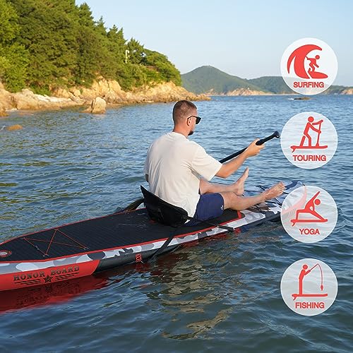 FunWater Inflatable Stand Up Paddle Board with Premium SUP Paddle Board Accessories Ultra-Light Inflatable Paddleboard with Kayak Seat