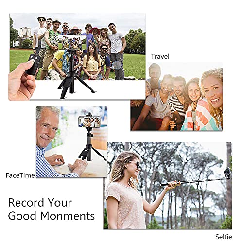 Portable 40 Inch Aluminum Alloy Selfie Stick Phone Tripod with Wireless Remote Shutter Compatible with 14 13 12 11 pro Max Xr X 8 7 6 Plus, Android Smartphone