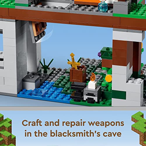 LEGO Minecraft The Training Grounds Toy Building Set 21183 Minecraft Toy for Kids, Boys and Girls Age 8+ Years Old, Building Kit with House, Cave, Trapdoor, and Ninja, Rogue and Bat Minecraft Figures