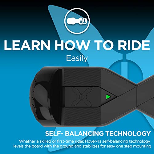 Hover-1 Dream Hoverboard Electric Scooter Light Up LED Wheels , Jet Black, 25 x 9 x 9