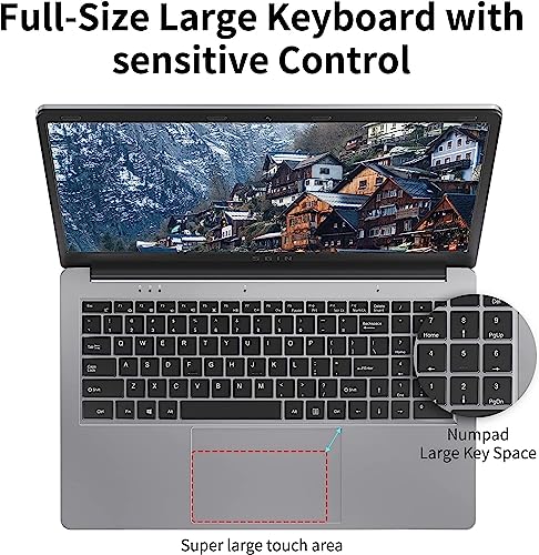 SGIN 15.6 Inch Laptop, 4GB DDR4 128GB SSD Windows 11 Laptops with Intel Celeron Quad Core J4105(up to 2.5 GHz), Intel UHD Graphics 600, Mini HDMI, WiFi, Webcam, USB3.0, Bluetooth 4.2