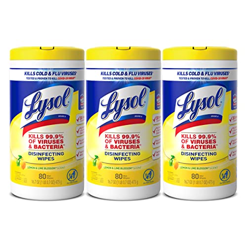 UPDATE: SOLD OUT! Lysol Disinfectant Wipes, Multi-Surface Antibacterial Cleaning Wipes, For Disinfecting and Cleaning, Lemon and Lime Blossom, 80 Count (Pack of 3)