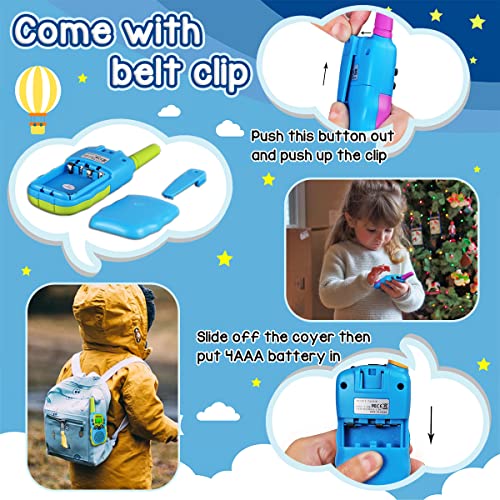 LOOIKOOS Walkie Talkies for Kids, 3 KMs Long Range Walky Talky Radio Kid Toy Gifts for Boys and Girls 3 Pack