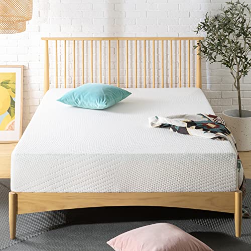 Zinus 10 Inch Green Tea Essential Memory Foam Mattress/Bed-in-a-Box/Affordable Mattress/CertiPUR-US Certified, Twin, White