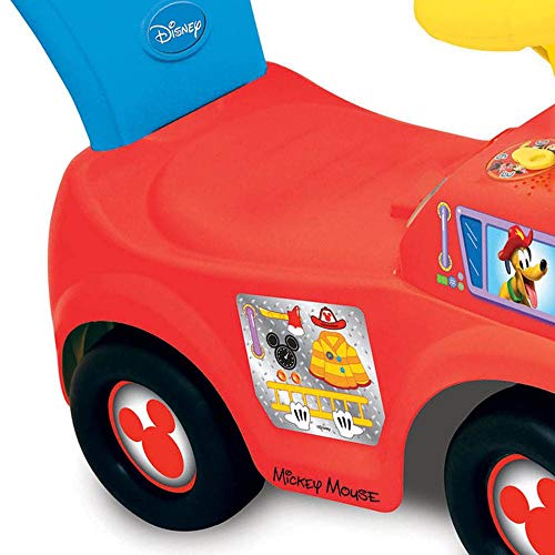 Kiddieland Toys Limited - Lights n' Sounds Mickey Fire Engine Rider, Red
