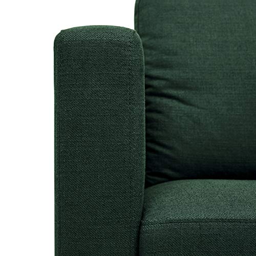 Amazon Brand – Rivet Revolve Modern Upholstered Sofa with Reversible Sectional Chaise, 80"W, Heritage Green