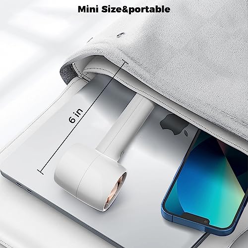Elingmor Handheld Fan with Aromatherapy,Small Cooling USB Rechargeable Personal Turbo Fan,Quiet Mini Portable Hand Fan,3 Speeds Battery Operated Fan&Desk Base for Travel,Outdoors,Home,Office(White)