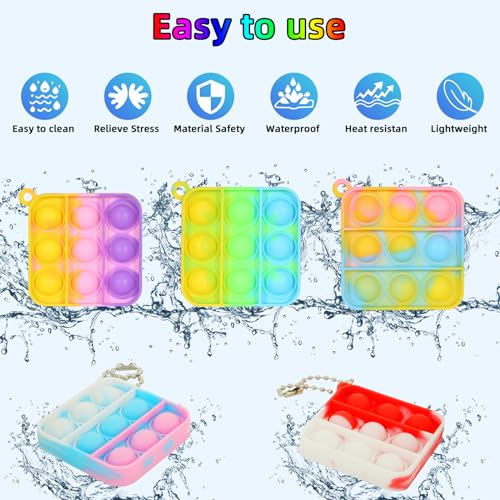 60PCS Party Favors for Kids,Fidget Toys Bulk Its Birthday Party Favors for Kids Toddlers Adult, Small Classroom Prizes Box Fidgets Toys for Kids, Goodie Bag Stuffers, Treasure Chest, Bubbles Poppers