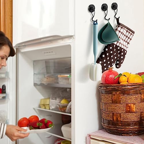 Ridegeek Magnetic Hooks, Large Magnet Hook 75LBS for Refrigerator,Grill,Holder, Heavy Duty Magnets Hooks with Neodymium,Outdoor,Utensil,Fridge,Kitchen,BBQ,Hanging