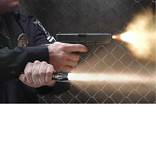 EcoGear FX Complete LED Tactical Flashlight Kit TK120: High Lumens with 5 Light Modes, Water Resistant, Zoomable - Includes Rechargeable Batteries and Battery Charger