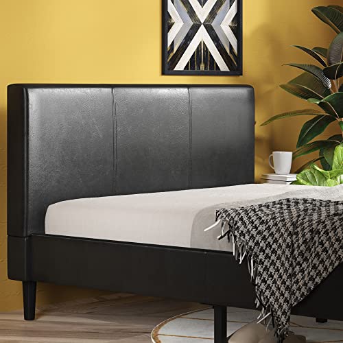ZINUS Jade Faux Leather Upholstered Platform Bed Frame / Mattress Foundation with Wood Slat Support / No Box Spring Needed / Easy Assembly, Full
