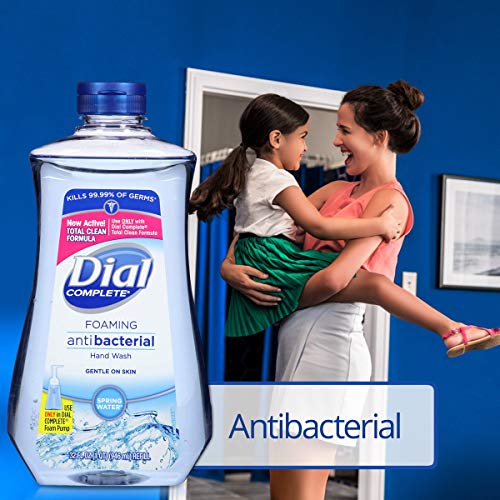 Dial Complete Antibacterial Foaming Hand Soap Refill, Spring Water, 32 Fl Oz